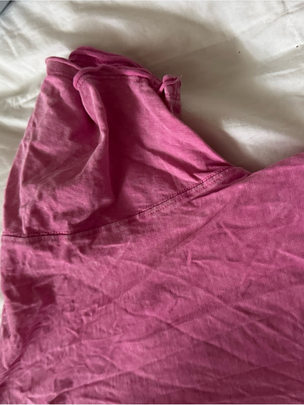 aerie V-Neck Boyfriend Tee in Bright Pink - Picture 4 of 5